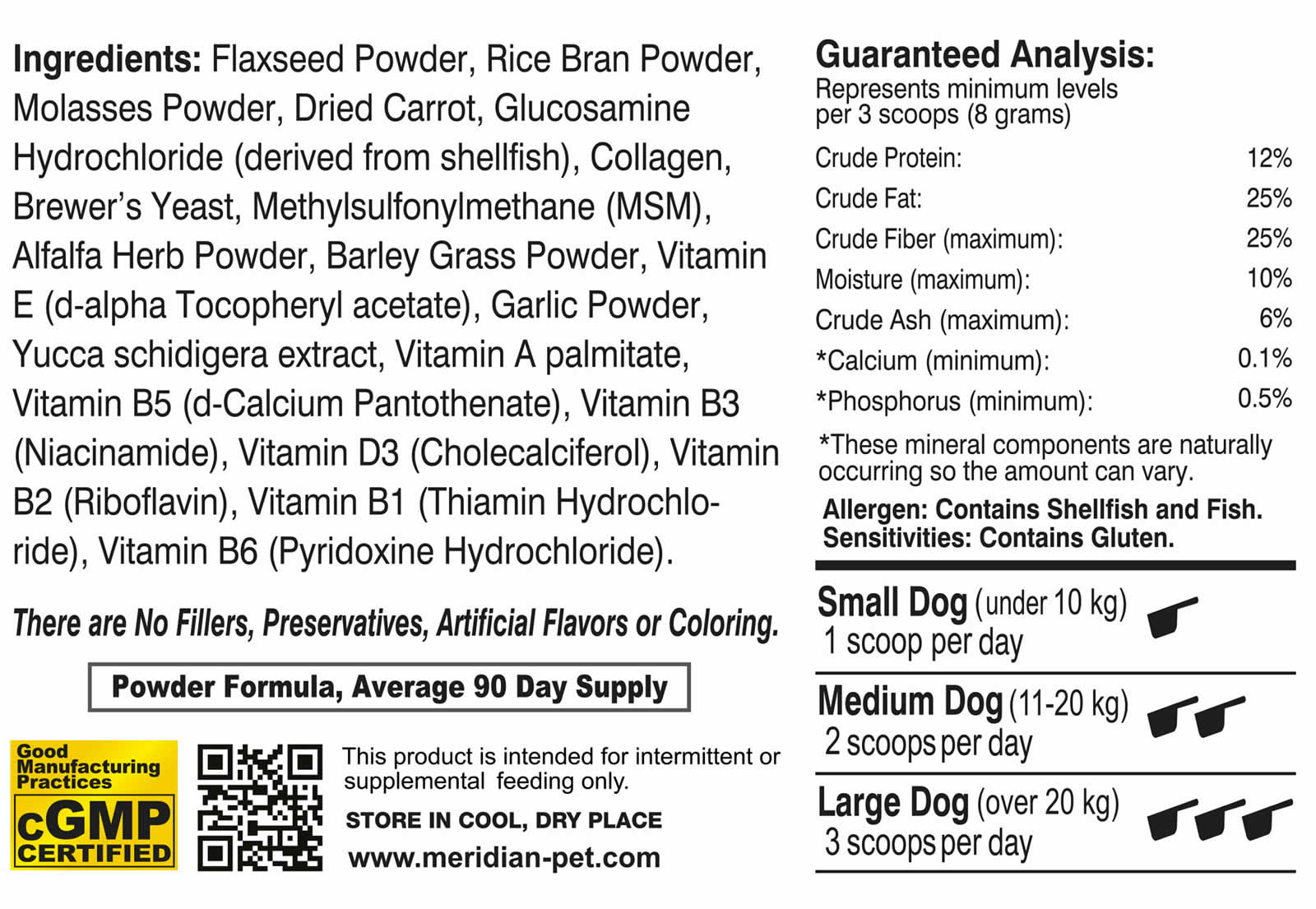 Glucosamine & Collagen with Multivitamin Supplement Facts