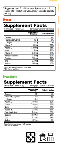 Kids Calcium Supplement Facts