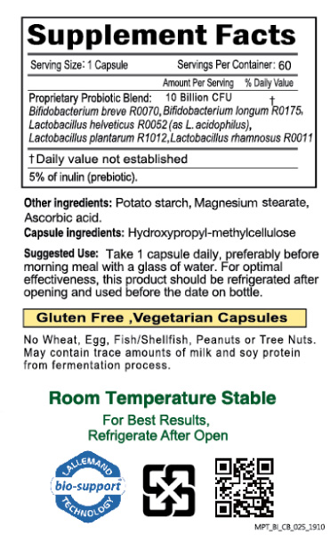 Essential Probiotics Natural Supplement Facts