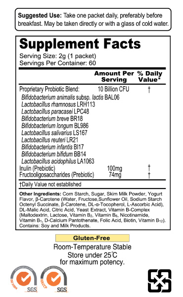 Essential Probiotics Senior Supplement Facts